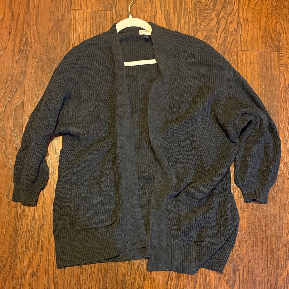Cozy Black Open-Front Cardigan